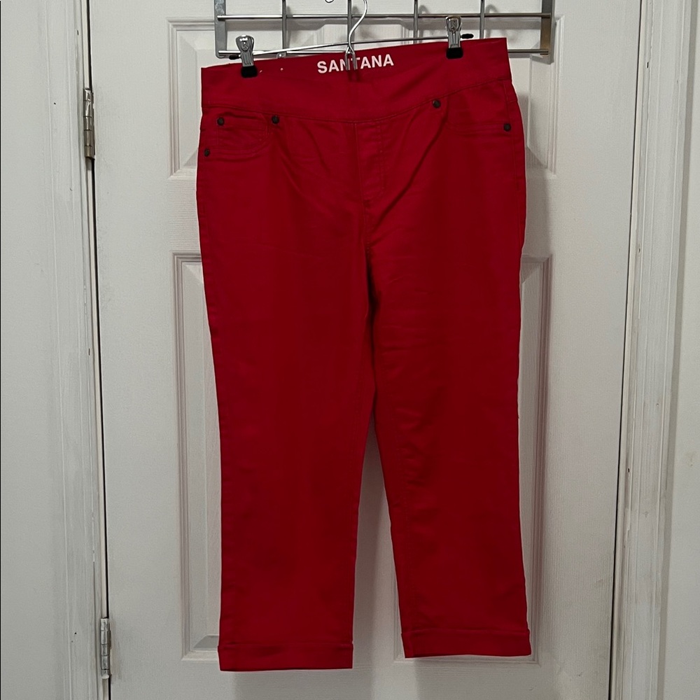 Women's Bold Red Cropped Pants
